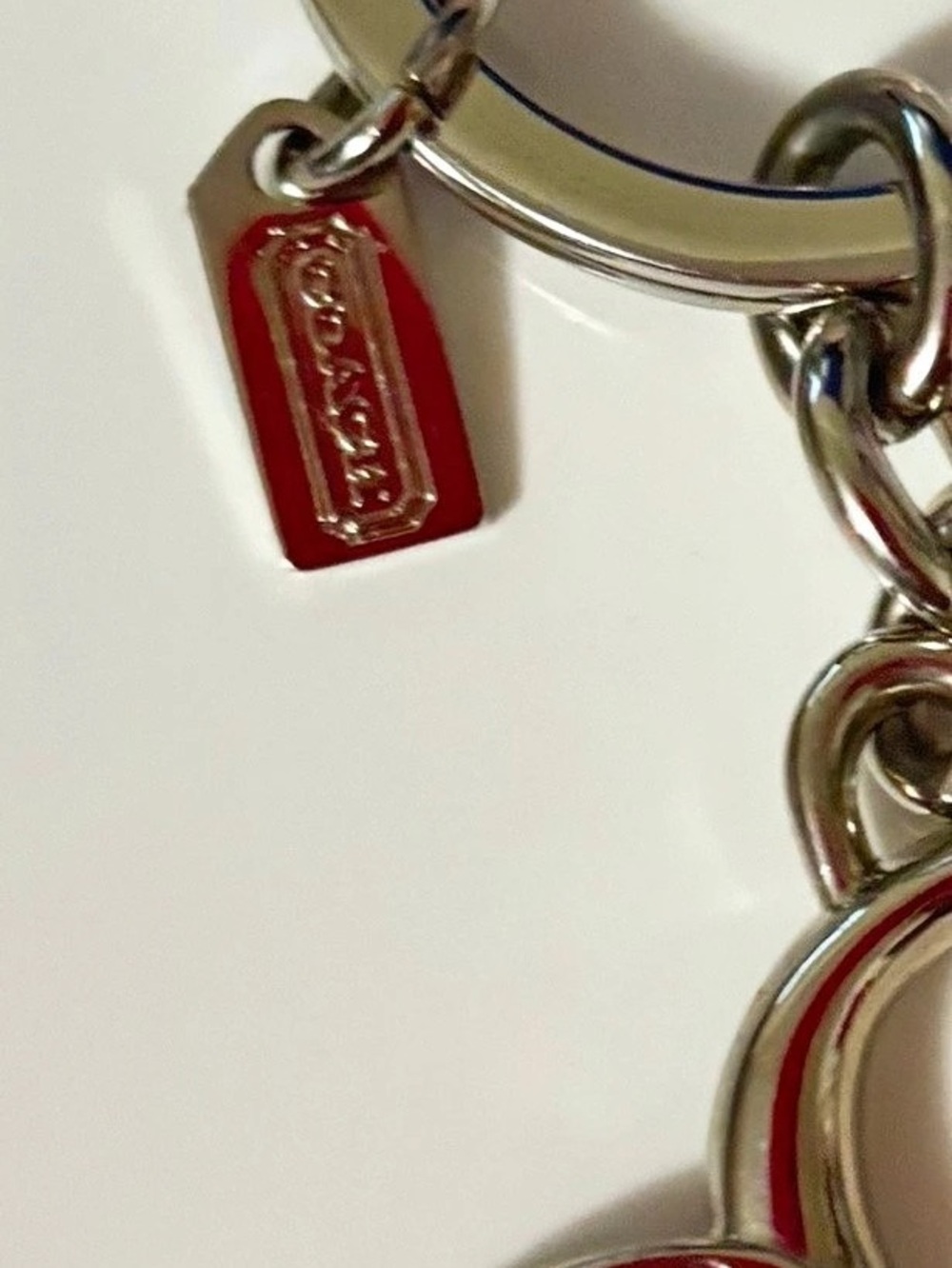 Coach Rhinestone Keychain in Pink - Picture 3 of 4